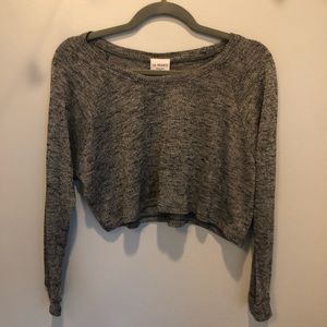 la hearts cropped sweater